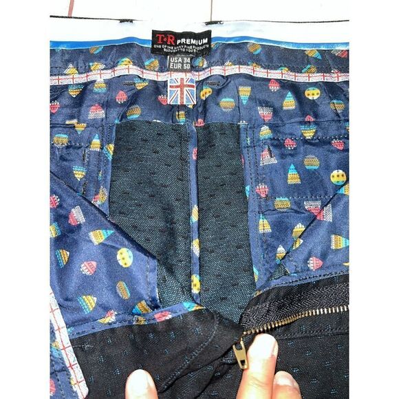 TR Premium Tailored Mens Navy Pants 34/32 - Picture 7 of 12